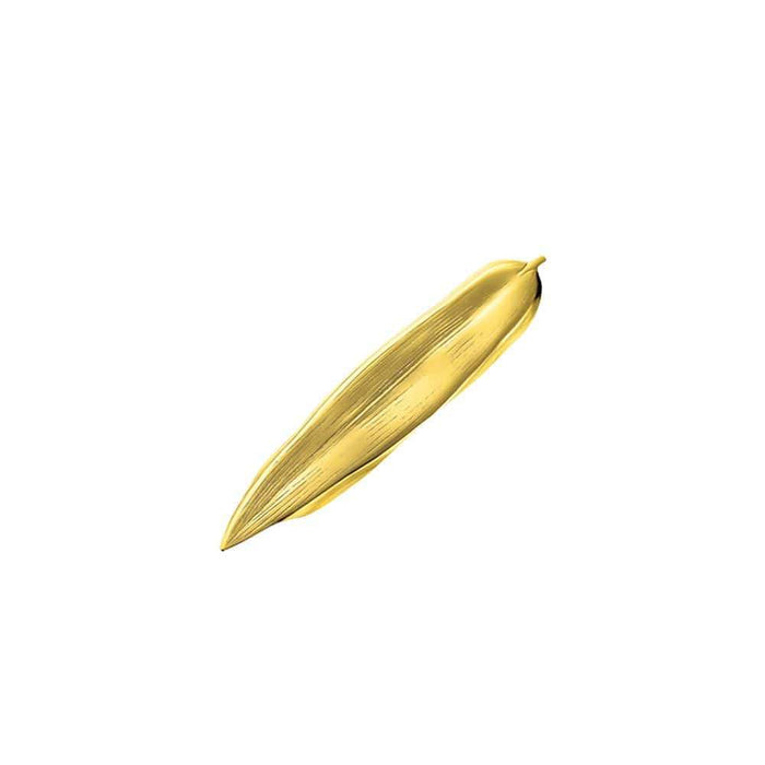 Gold Bamboo-Leaf-Shaped Cutlery Rest by Tsubame Shinko Elegant and Functional-Kiichin - The #1 Place for Japanese Goods in Your Hand!