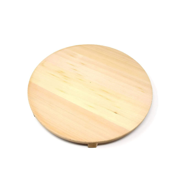 Yamacoh Sawara Cypress Round Wooden Lid - 39cm Hangiri Sushi Rice Mixing Bowl-Kiichin - The #1 Place for Japanese Goods in Your Hand!