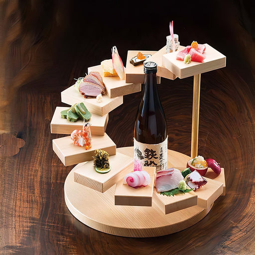 Yamacoh 12-Tier 3D Wooden Sushi Serveware - Premium Quality for Exquisite Dining-Kiichin - The #1 Place for Japanese Goods in Your Hand!