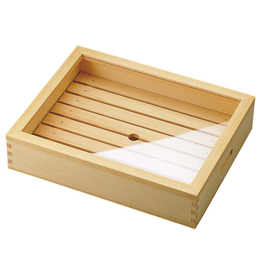 Yamacoh Wooden Sushi Neta Case - Small Size with Acrylic Cover-Kiichin - The #1 Place for Japanese Goods in Your Hand!