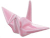 24to3 Nishitomi Ceramics Arita Ware Miso Kitagawa Chopsticks Rest Folding Crane - Pink - 4534891465595