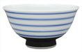 24to3 Nishitomi Ceramics Hasami Ware Blue Line Rice Bowl