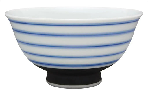 24to3 Nishitomi Ceramics Hasami Ware Blue Line Rice Bowl