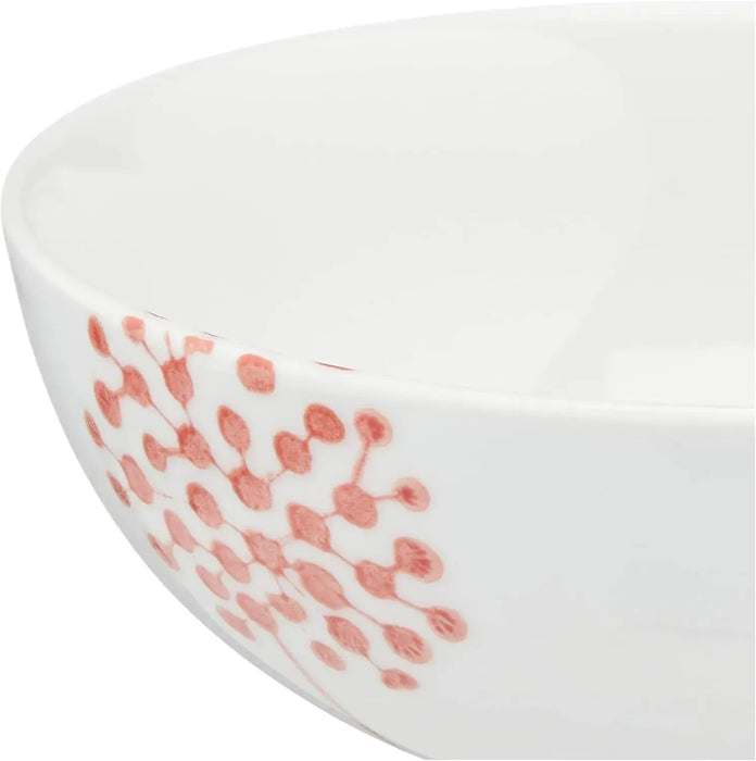 24to3 Nishitomi Hasami Ware Red Flower Ceramic Rice Bowl