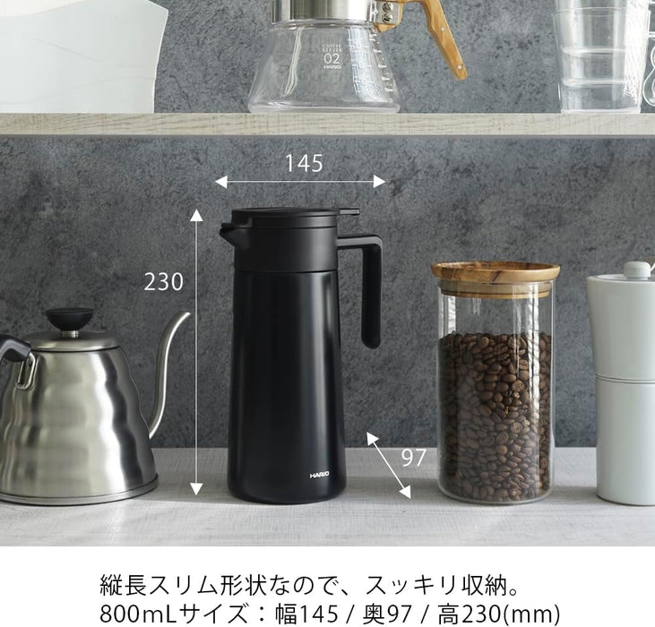 Hario V60 Thermal Stainless Server Plus 800Ml - Black Vhsn-80-B