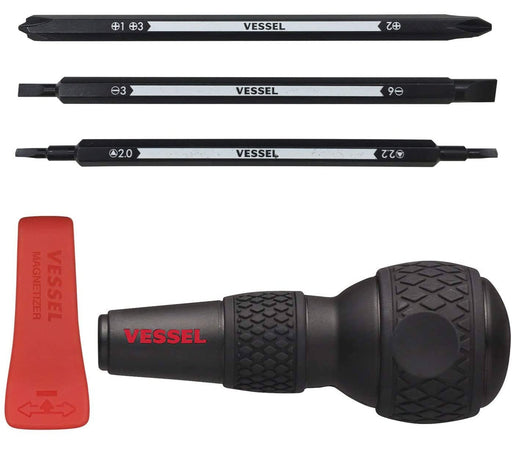 Vessel 220W-BC3C Ball Grip Driver - Versatile Tool for Phillips Flathead Triangular Screws-Kiichin - The #1 Place for Japanese Goods in Your Hand!