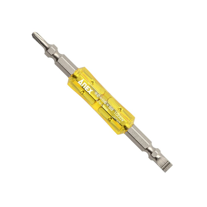 Anex Insulated Double-Ended Bit Anex 1000V Compatible Tool +2X-6X98 Azm-2698-Kiichin - The #1 Place for Japanese Goods in Your Hand!