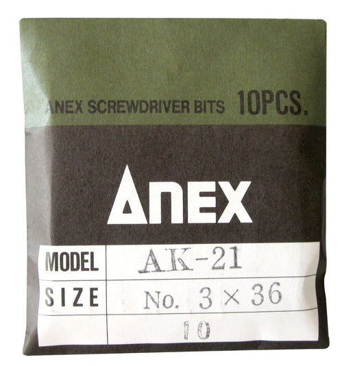 Anex 8mm Hexagon Single Head Manual Impact Bit Set 10 Pieces AK-21-Kiichin - The #1 Place for Japanese Goods in Your Hand!