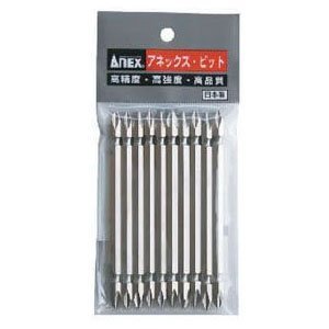 Anex Bits 10-Piece Bag Plated Finish Stool 4.5mm Shaft Diameter | Anex AH-16M Tool-Kiichin - The #1 Place for Japanese Goods in Your Hand!