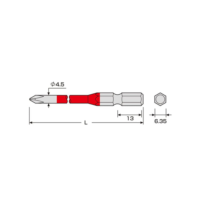 Anex - Set of 2 Color Bit Stepped +1X65 Tools ACMD-1065 Model-Kiichin - The #1 Place for Japanese Goods in Your Hand!