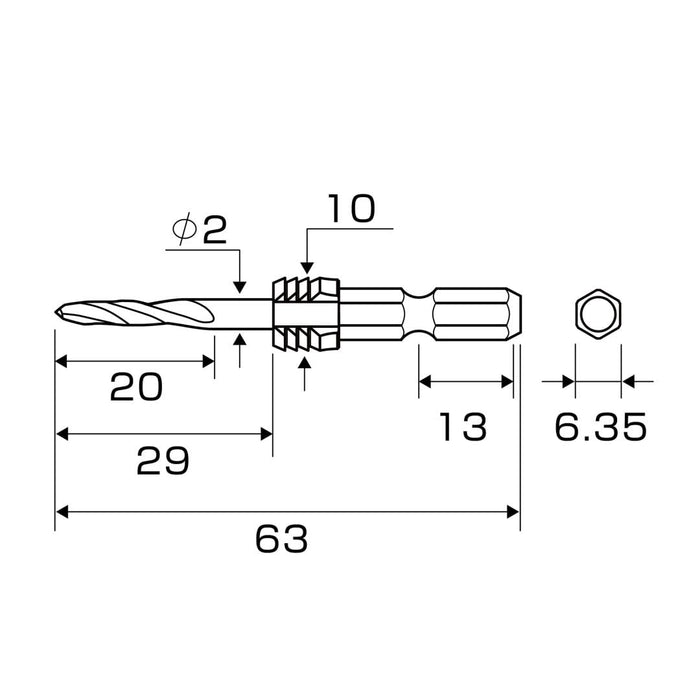 Anex - Grip Drill Bit Short 4.0mm Tool - AGKS-040 Model-Kiichin - The #1 Place for Japanese Goods in Your Hand!