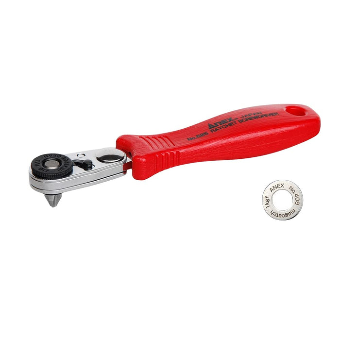 Anex Compact Straight Type Ratchet Driver with 52 Bit Magcatch Tool-Kiichin - The #1 Place for Japanese Goods in Your Hand!