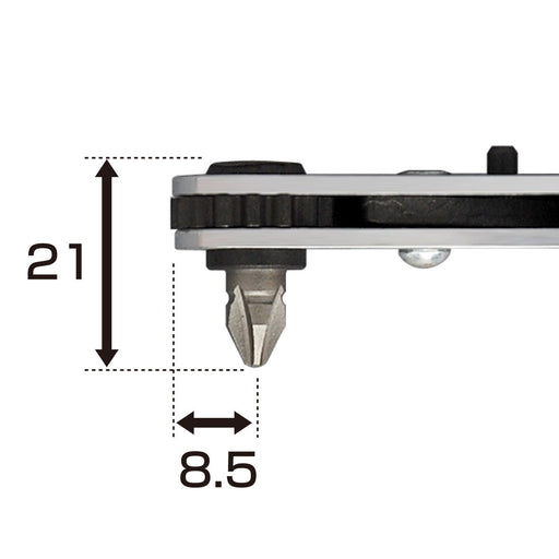 Anex 7-Piece Ratchet Driver & Up-Head Socket Set Offset Type No. 427-S-Kiichin - The #1 Place for Japanese Goods in Your Hand!