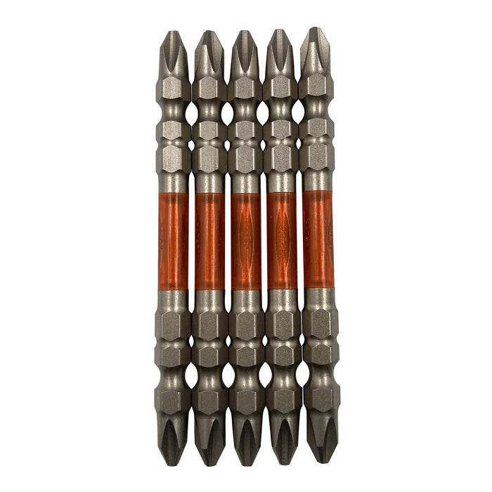 Anex Ryutyo Double-Headed Bit Set Plated Finish +2x85 5pc Arhm5-2085 - Anex Tools-Kiichin - The #1 Place for Japanese Goods in Your Hand!