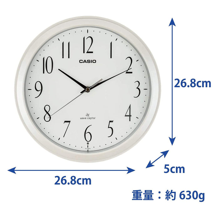 Casio IQ-1060J-7JF 26.8cm White Analog Wall Clock-Kiichin - The #1 Place for Japanese Goods in Your Hand!