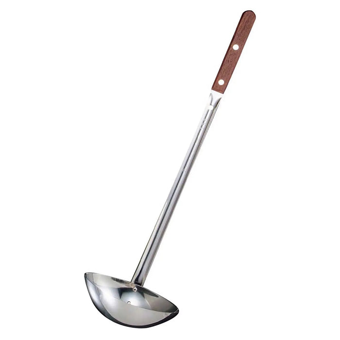 Ebm Stainless Steel Long Ladle with Wooden Handle - 180ml-Kiichin - The #1 Place for Japanese Goods in Your Hand!