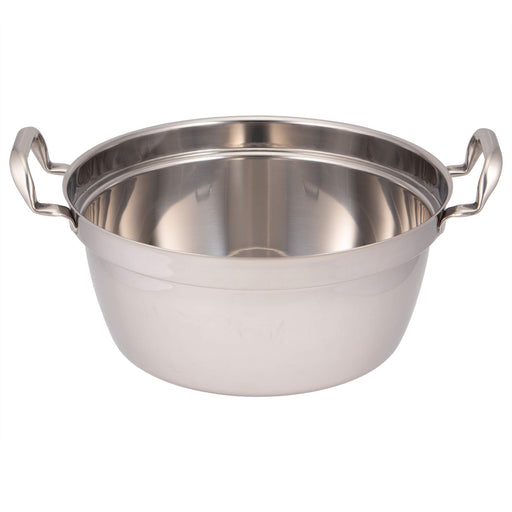 Endo Shoji 39Cm Round Pot IH Compatible Stainless Steel Made in Japan-Kiichin - The #1 Place for Japanese Goods in Your Hand!