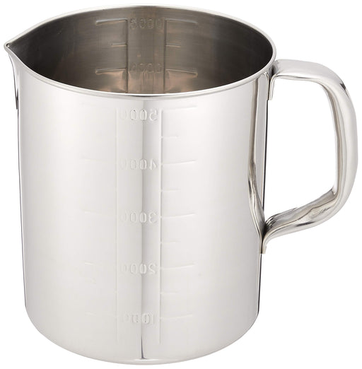 Endo Shoji 5L Stainless Steel Water Measuring Cup Rust-Resistant with Spout-Kiichin - The #1 Place for Japanese Goods in Your Hand!