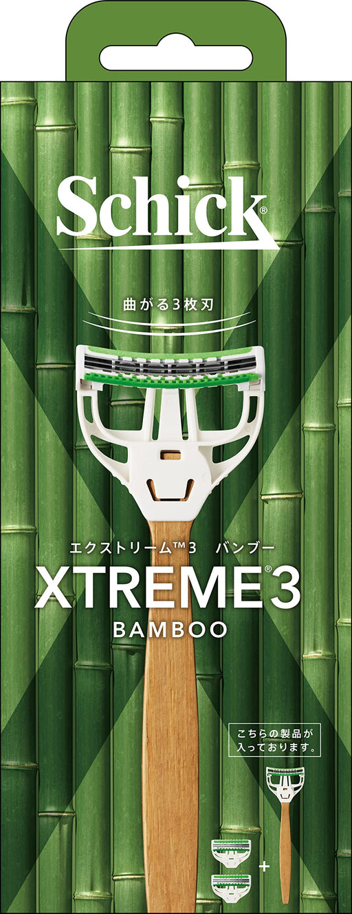 Schick Extreme 3 Bamboo Shaving Razor with 2 Extra Blades-Kiichin - The #1 Place for Japanese Goods in Your Hand!