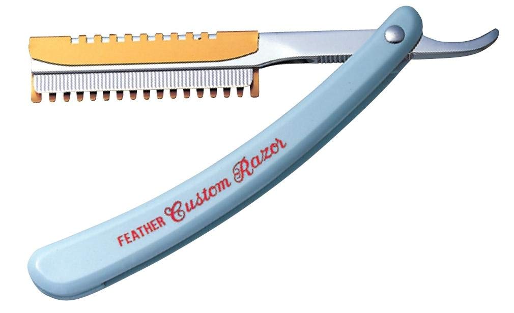 Feather Safety Razor - Custom Leather Handle Replaceable Blade Type-Kiichin - The #1 Place for Japanese Goods in Your Hand!