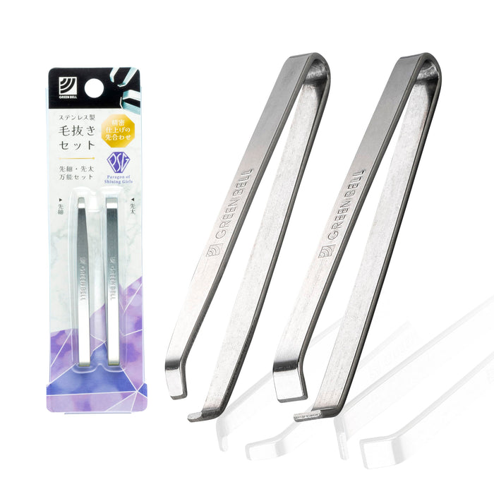 Green Bell Masterful Skills Stainless Steel Tweezers Set PSG-102 Japan Made