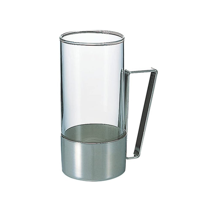 Hario 220Ml Stainless Steel Hot Glass Square Hw-8Ssv - Heat Resistant Glass Holder, Made In Japan-Kiichin - The #1 Place for Japanese Goods in Your Hand!