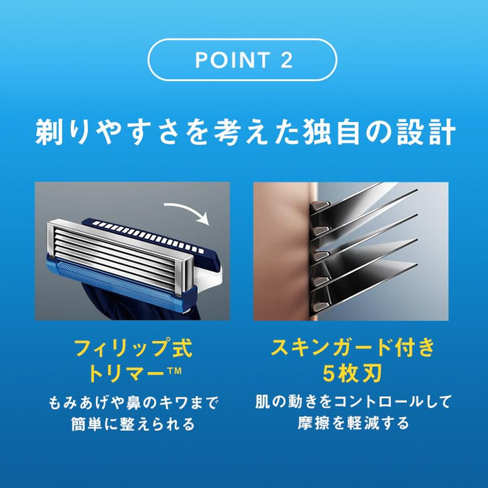 Schick Hydro 5 Blue Holder with Skin Guard - Includes Blade and Extra Replacement-Kiichin - The #1 Place for Japanese Goods in Your Hand!