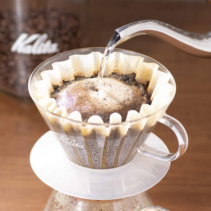 Kalita Coffee Filter Wave Series White Japan For 2-4 People (100 Pieces) Kwf-185 #22212-Kiichin - The #1 Place for Japanese Goods in Your Hand!