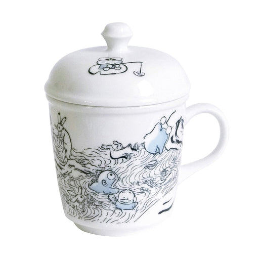 Kanesho Pottery Sanrio Happy Birthday Mug with Lid 260ml Choju Jinbutsu Giga-Kiichin - The #1 Place for Japanese Goods in Your Hand!