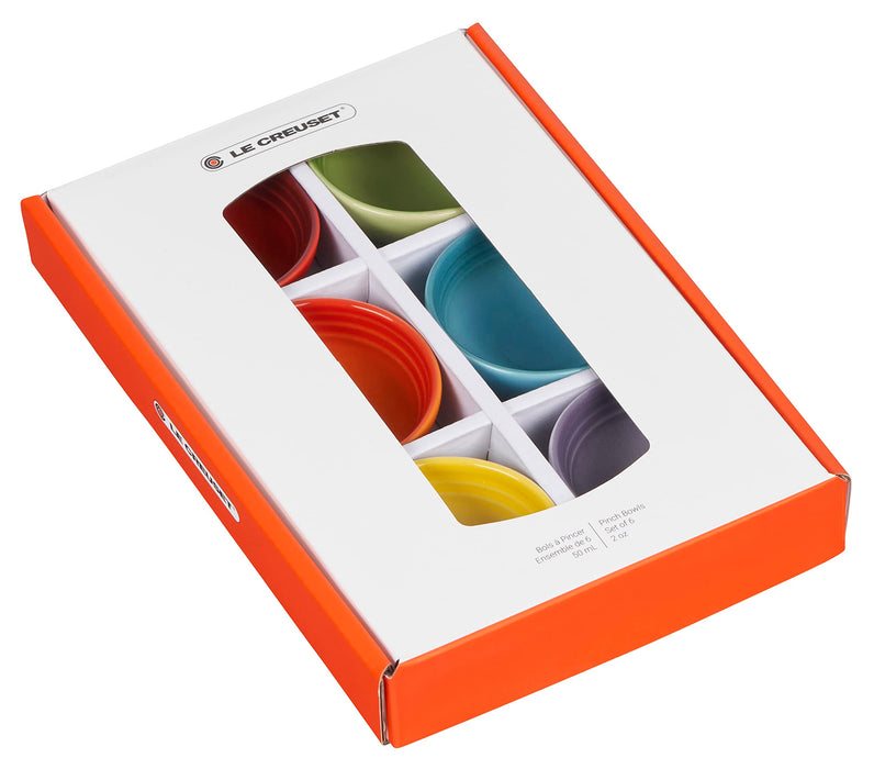Le Creuset Stoneware Mini Bowls 7cm Rainbow Set of 6 Heat Resistant Safe-Kiichin - The #1 Place for Japanese Goods in Your Hand!