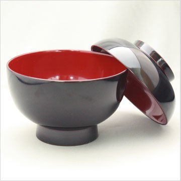 Karin Lacquerware Zoni Bowl With Lid Black Red Echizen 13Cm Made in Japan-Kiichin - The #1 Place for Japanese Goods in Your Hand!