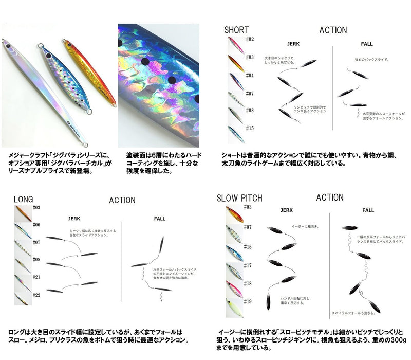 Major Craft Jigpara Vertical Long #07 Zebra Glow Jpvl-200 Metal Jig 200g-Kiichin - The #1 Place for Japanese Goods in Your Hand!