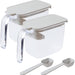 Marna Gray Seasoning Pot Set with Spoon - Japan R209Gy-Kiichin - The #1 Place for Japanese Goods in Your Hand!
