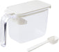 Marna White Seasoning Pot with Spoon - Salt and Sugar Container (Japan)-Kiichin - The #1 Place for Japanese Goods in Your Hand!