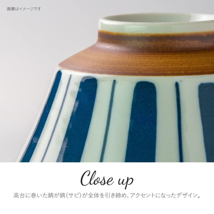 Minoru Touki Mino Ware Suzu 150 Bowl with Striped Pattern Pottery-Kiichin - The #1 Place for Japanese Goods in Your Hand!