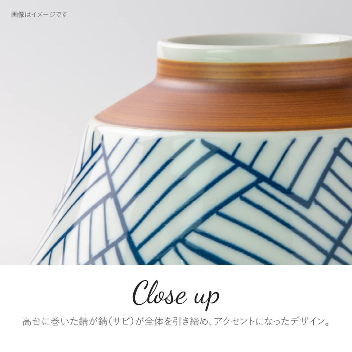 Minoru Pottery Mino Ware Suzu 180 Ramen Bowl Arrow Feather Design-Kiichin - The #1 Place for Japanese Goods in Your Hand!
