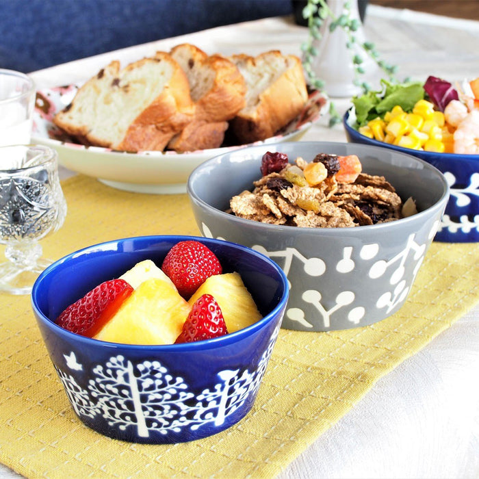 Minoru Pottery Small Gray Water-Repellent Bowl Plantery Border M-Kiichin - The #1 Place for Japanese Goods in Your Hand!