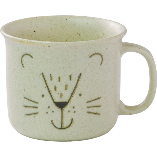 Minoru Touki Awasaka Pottery Mogumogu Lion Mug - Durable Ceramic Design-Kiichin - The #1 Place for Japanese Goods in Your Hand!