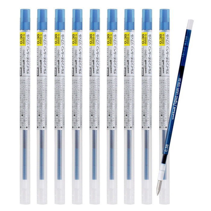 Mitsubishi Pencil Ballpoint Signo Style Fit 0.38 Blue Black Refill 10 Pieces-Kiichin - The #1 Place for Japanese Goods in Your Hand!