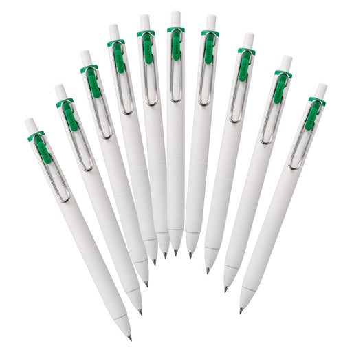 Mitsubishi Pencil Uniball One Gel Ballpoint Pen 0.38mm Green 10 Pieces Pack-Kiichin - The #1 Place for Japanese Goods in Your Hand!