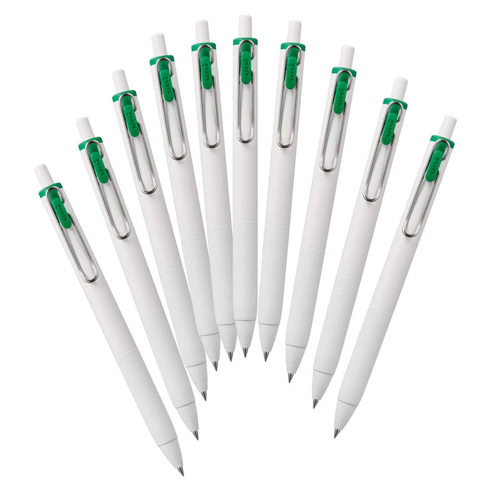 Mitsubishi Pencil Uniball One Gel Ballpoint Pen 0.38mm Green 10 Pieces Pack-Kiichin - The #1 Place for Japanese Goods in Your Hand!
