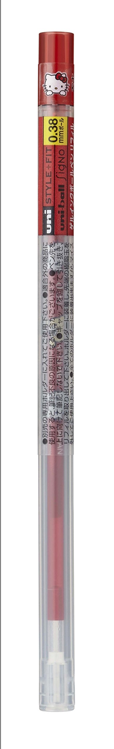 Mitsubishi Pencil Hello Kitty 0.38Mm Red Ballpoint Pen Refill Style Fit-Kiichin - The #1 Place for Japanese Goods in Your Hand!