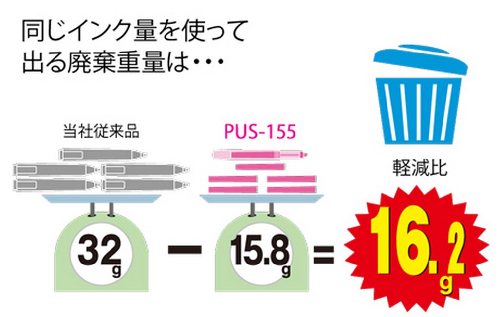 Mitsubishi Pencil Yellow Propass Cartridge Highlighter Pus155.2 10 Pieces-Kiichin - The #1 Place for Japanese Goods in Your Hand!