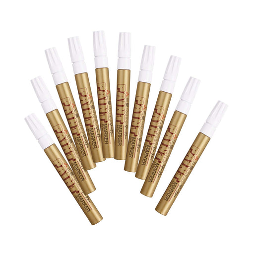 Mitsubishi Pencil Medium Point Gold Paint Marker Pack of 10-Kiichin - The #1 Place for Japanese Goods in Your Hand!