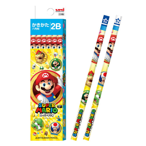 Mitsubishi Pencil 2B Super Mario - 1 Dozen in Paper Box K55982B-Kiichin - The #1 Place for Japanese Goods in Your Hand!