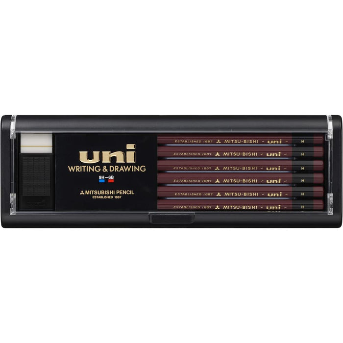 Mitsubishi Pencil Uni H High-Quality Artist Grade Pencils Pack of 12-Kiichin - The #1 Place for Japanese Goods in Your Hand!