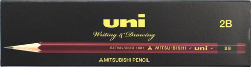 Mitsubishi Pencil Uni-K 2B Pack High-Quality Writing Box of 12 Pencils-Kiichin - The #1 Place for Japanese Goods in Your Hand!