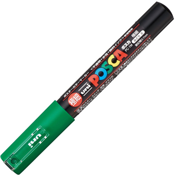 Mitsubishi Pencil Green Posca Extra Fine Water-Based Pen - Pc1M.6 Pack of 10 Pieces-Kiichin - The #1 Place for Japanese Goods in Your Hand!