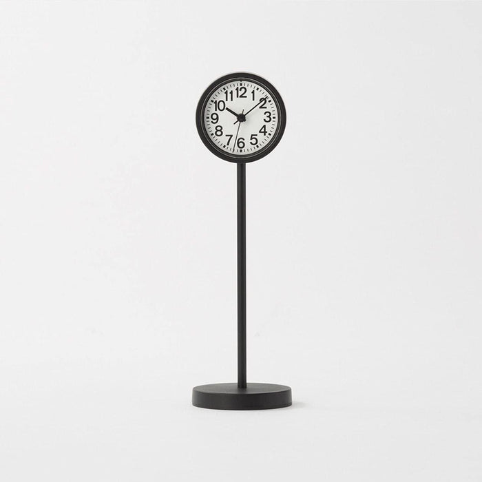 Muji Park Clock Mini Black Mj-Pcmb2 Japan 44275757 55X55X182Mm-Kiichin - The #1 Place for Japanese Goods in Your Hand!