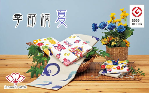 Nissen Chamber Of Commerce Japanese Style Summer Pineapple Tenugui Js-6104-Kiichin - The #1 Place for Japanese Goods in Your Hand!